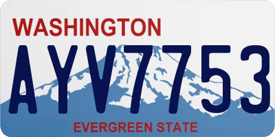 WA license plate AYV7753
