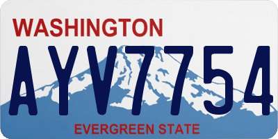WA license plate AYV7754