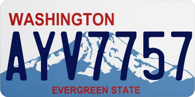 WA license plate AYV7757
