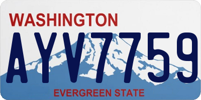 WA license plate AYV7759