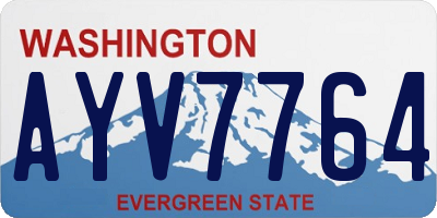 WA license plate AYV7764