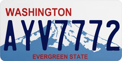 WA license plate AYV7772