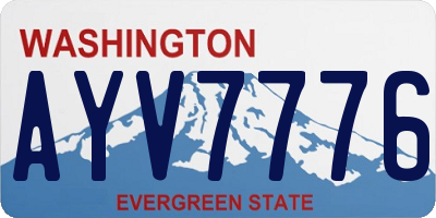 WA license plate AYV7776