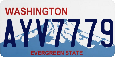 WA license plate AYV7779