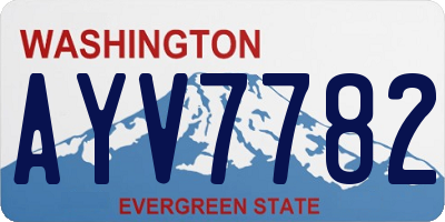WA license plate AYV7782