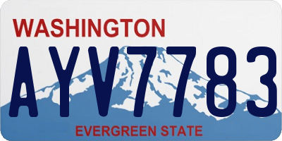 WA license plate AYV7783