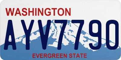 WA license plate AYV7790