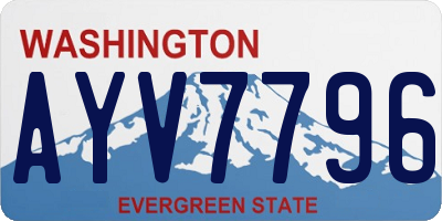 WA license plate AYV7796