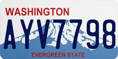 WA license plate AYV7798