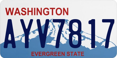 WA license plate AYV7817