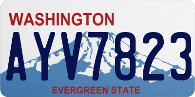 WA license plate AYV7823
