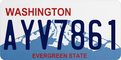 WA license plate AYV7861