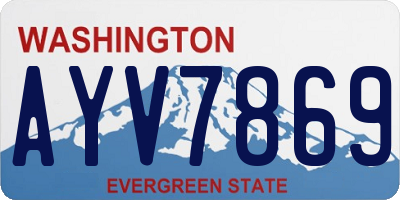 WA license plate AYV7869