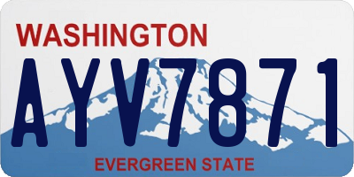 WA license plate AYV7871