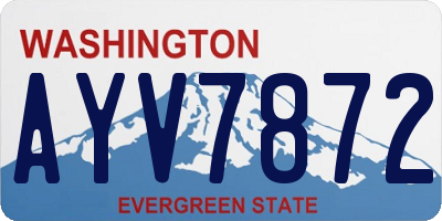 WA license plate AYV7872