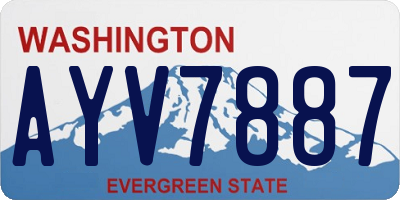 WA license plate AYV7887