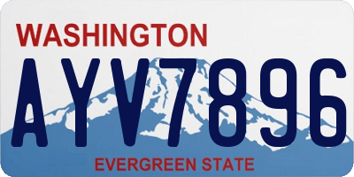 WA license plate AYV7896