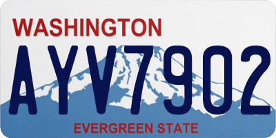 WA license plate AYV7902