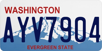 WA license plate AYV7904