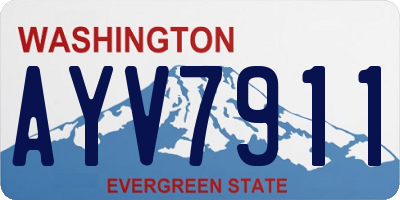 WA license plate AYV7911