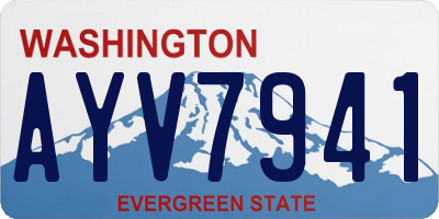 WA license plate AYV7941