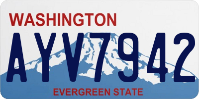 WA license plate AYV7942