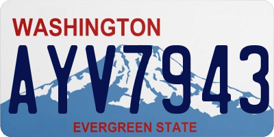 WA license plate AYV7943