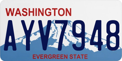 WA license plate AYV7948