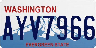 WA license plate AYV7966