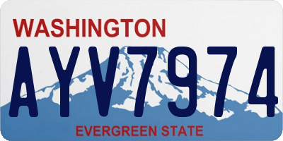 WA license plate AYV7974