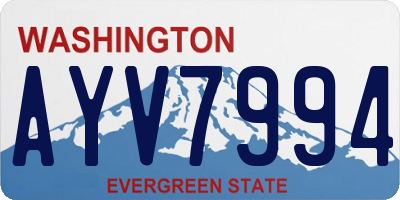 WA license plate AYV7994