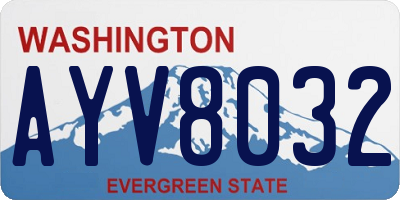WA license plate AYV8032