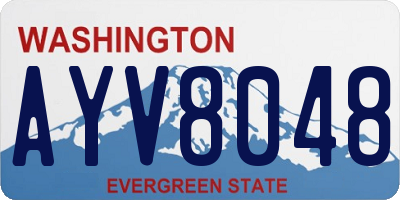 WA license plate AYV8048