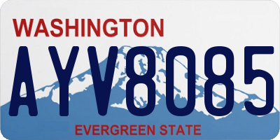 WA license plate AYV8085