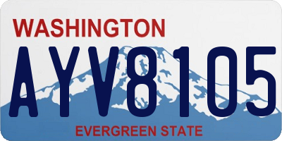 WA license plate AYV8105