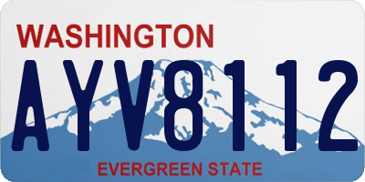 WA license plate AYV8112