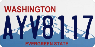 WA license plate AYV8117