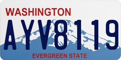 WA license plate AYV8119