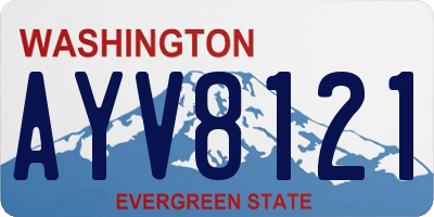 WA license plate AYV8121