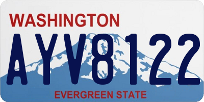 WA license plate AYV8122