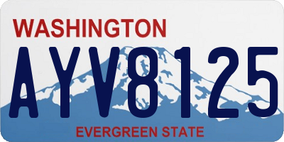 WA license plate AYV8125