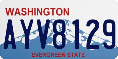 WA license plate AYV8129