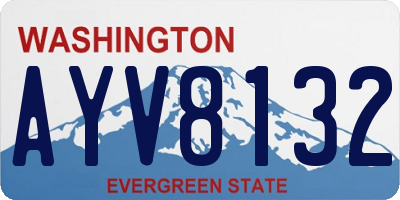 WA license plate AYV8132