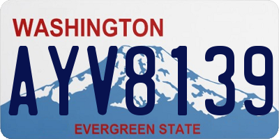 WA license plate AYV8139