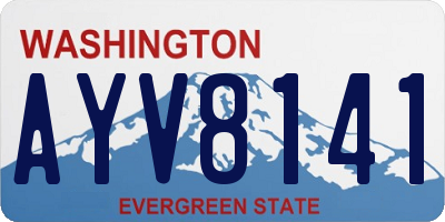 WA license plate AYV8141