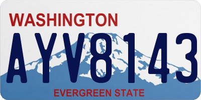 WA license plate AYV8143