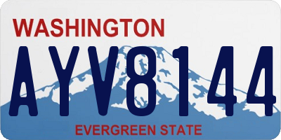 WA license plate AYV8144