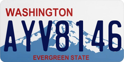 WA license plate AYV8146