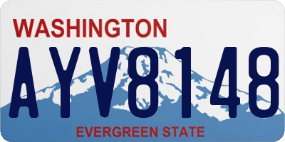 WA license plate AYV8148