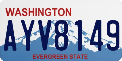 WA license plate AYV8149